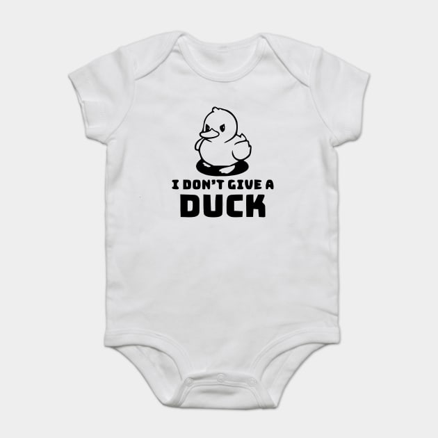 Funny Angry Duck Saying Baby Bodysuit by Darksavage